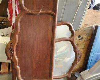 Headboard and Dresser Mirror: Measures approx 23x60" Mirror Measure approx 44x42"