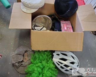 Hats, Wig, Pepper Spray, CD and Helmet