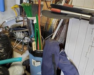 Foldable Chairs, Brooms, Large Fishing Nets, Rake, Shovel and more!
