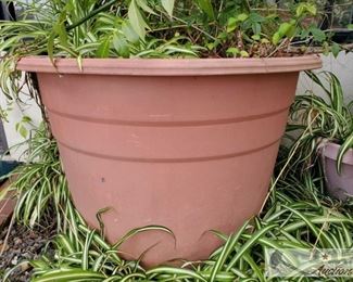 3 Planters measures approx 32x24, 21x18 and 17x18