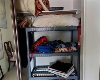 Closet Full of Blankets Clothes and More ! Clothing sizes include M, L, XL.
