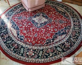Large Circle Woven Rug approx 100" in diameter