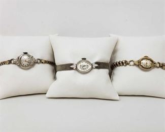 3 Antique Watches
Brands Include Wittnauer, Waltham, and Gruen.