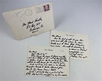 5. Hollywood Actor Arte Johnson Signed Letters