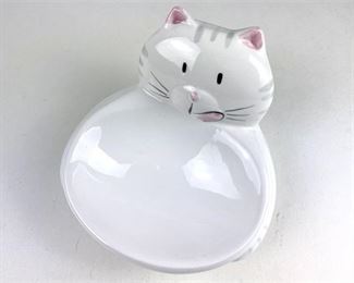 34. Handmade Ceramic Kitten Saucer