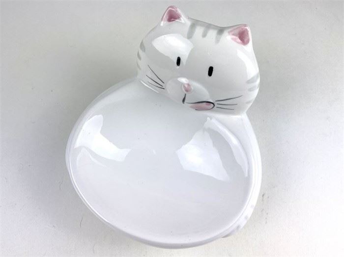 34. Handmade Ceramic Kitten Saucer