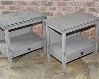 14. Pair Widdicomb Single Drawer Occasional Tables