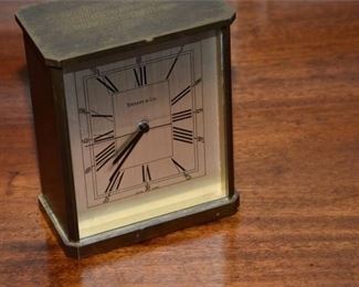 54. Tiffany Tabletop Brass Presentation Clock
