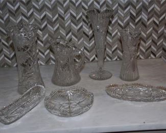55. Group of Cut and Vintage Glassware