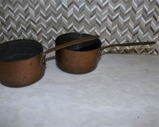 70. Two Vintage Copper Pots