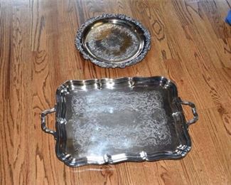 71. Two Silverplated Serving Trays