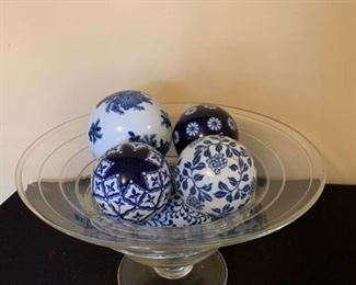 Ceramic Carpet Balls and Bowl