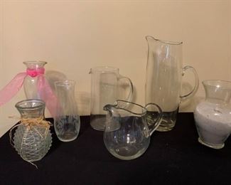 Glass Vases/Pitchers