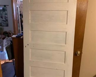 Antique Solid Wood Paneled Door