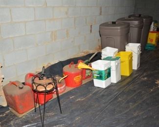 gas cans and miscellaneous