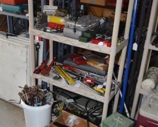 shelving, frames, electrical stuff, Dremel stuff