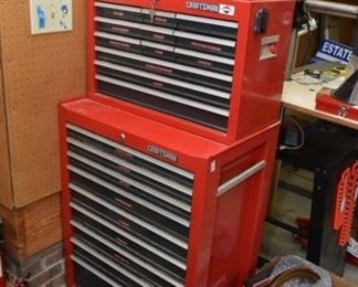 Craftsman red multi-drawer tool chest