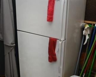 Whirlpool refrigerator, lawn chairs
