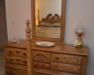 dresser with mirror