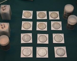 Morgan and Peace silver dollars - again merely a sample