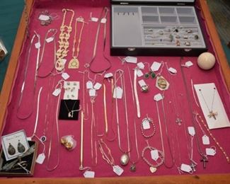 gold, sterling, ivory jewelry