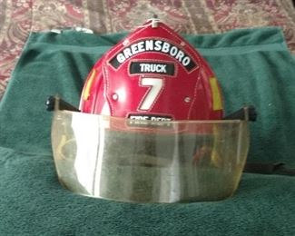 early Greensboro fireman's helmet