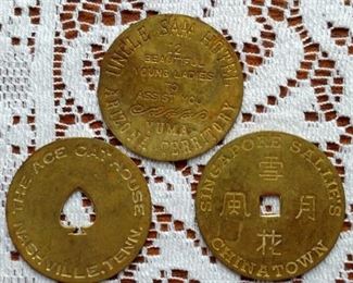 Brothel coins - (lower left) The Ace Cathouse Nashville, TN, was a blacks only brothel
