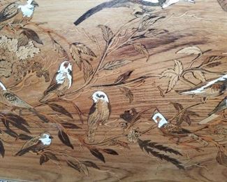 inlay detail.   Dresser #10 (birds):  $810.00