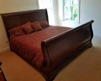 Bedroom #1: King size sleigh bed  NO mattress:  $175.00