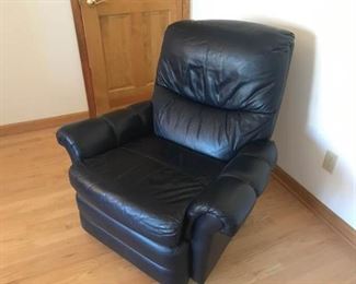 Dark Blue Leather JCPenney Recliner