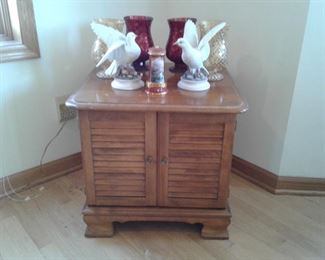 End Table and Dove Decor