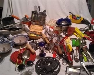 Cast Iron Revere Ware Huge Kitchen Lot and More
