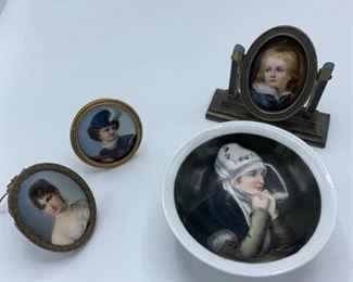 Porcelain Painted Portraits, Bowl