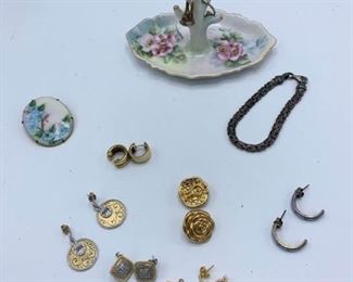 Rings, Ring Holder, and Sterling Items