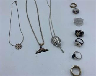 Sterling Rings and Necklaces