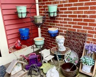 Yard Ceramics, Wrought Iron, and Decor