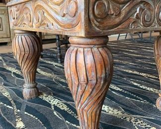 Rustic Hand Carved granite Top Side Table	28x36x32in	HxWxD	SC109