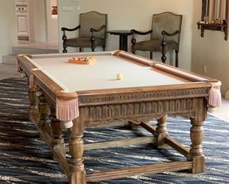 Custom Rustic Billiard Pool Table	36x52x102in	HxWxD	SC113