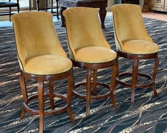 3pc Hancock & Moore Fine Furniture Swivel Stools/Chairs	41x20x22in. Seat height: 25in H	HxWxD	SC114