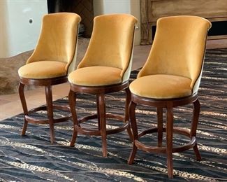 3pc Hancock & Moore Fine Furniture Swivel Stools/Chairs	41x20x22in. Seat height: 25in H	HxWxD	SC114