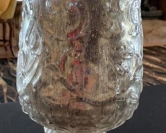 2pc Silver Glass Footed Vase / Votive	13in H x 6in diameter		SC115