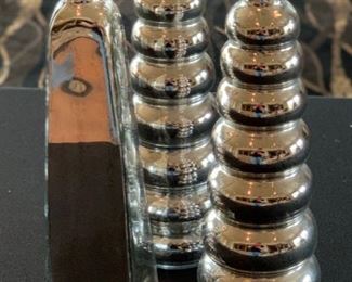 3pc Anthropologie Silver vases/Vessels			SC117