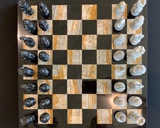 Carved Stone/Granite Chess Set	Game Board: 14x14in		SC118