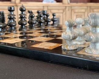 Carved Stone/Granite Chess Set	Game Board: 14x14in		SC118