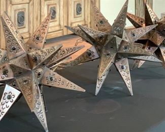 3pc Lg Mexican Tin Star decor Set of 3!!	18in Diameter		SC120