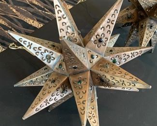 3pc Lg Mexican Tin Star decor Set of 3!!	18in Diameter		SC120