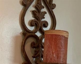 #2 1pc Rustic Wrought Iron Candle Holder	31x8x8in	HxWxD	SC122