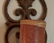 #2 1pc Rustic Wrought Iron Candle Holder	31x8x8in	HxWxD	SC122