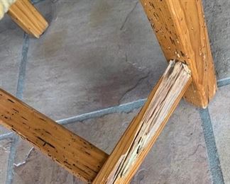 2pc Rustic Wormwood Rush Seat Chairs	41.5x25x23in	HxWxD	SC123