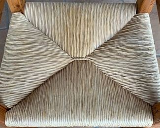 2pc Rustic Wormwood Rush Seat Chairs	41.5x25x23in	HxWxD	SC123